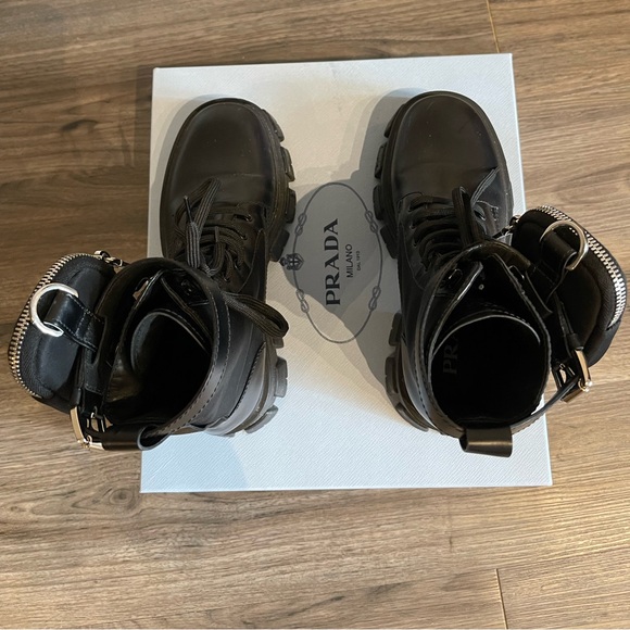 Prada Monolith Boots with Pouch - Picture 5 of 11